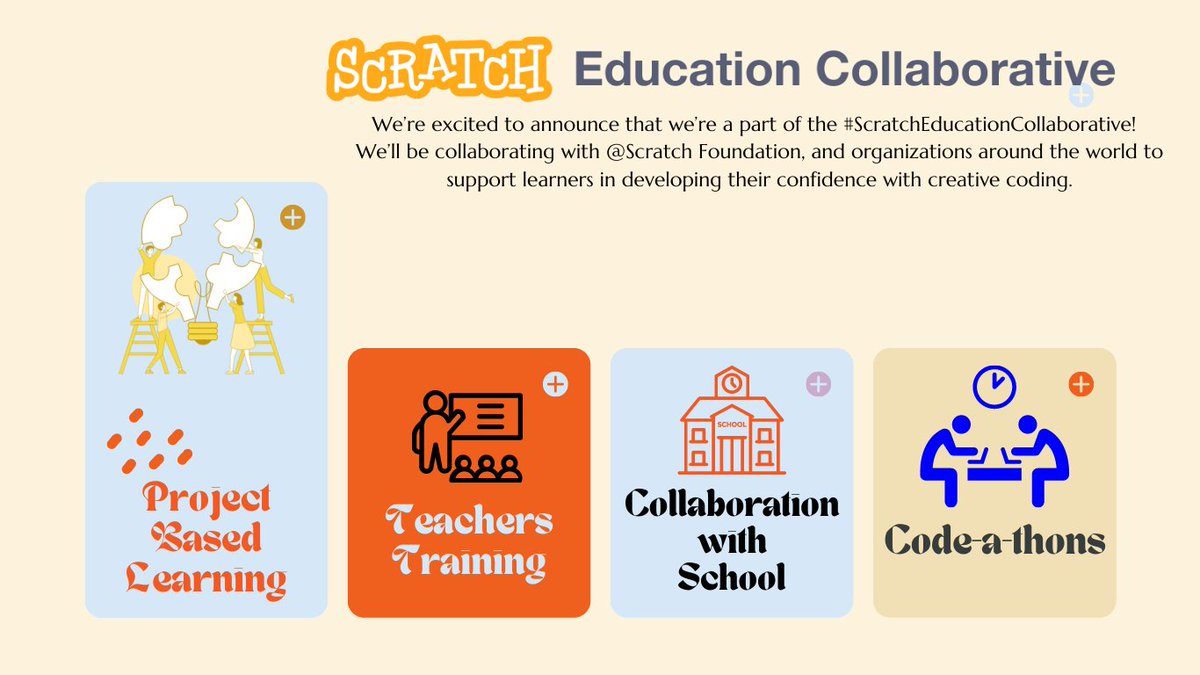 PanchaTANTRAPro's tweet photo. We’re excited to announce that we’re a part of the #ScratchEducationCollaborative! 🎉 We’ll be collaborating with @Scratch, and organizations around the world to support learners in developing their confidence with creative coding. Learn more: https://t.co/gEaI0T7ZyQ https://t.co/9dBW3CygZI