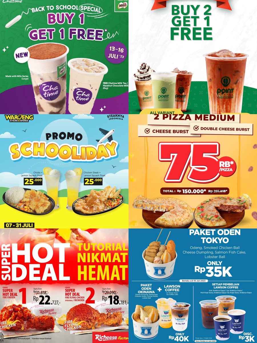 Racunkudishopee's tweet photo. DISKON MAKANAN &amp; MINUMAN PROMO HARI PERTAMA SEKOLAH.

A thread https://t.co/lDOrM5R9x8