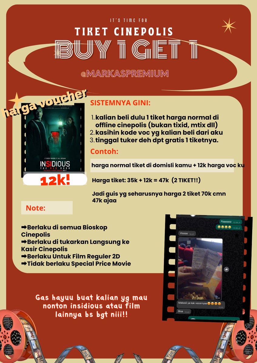 markasprem's tweet image. Yg mau nonton di cinepolis bs pc aku yawww 12k ajahh vocnya🥳 #zonauang #zonaba