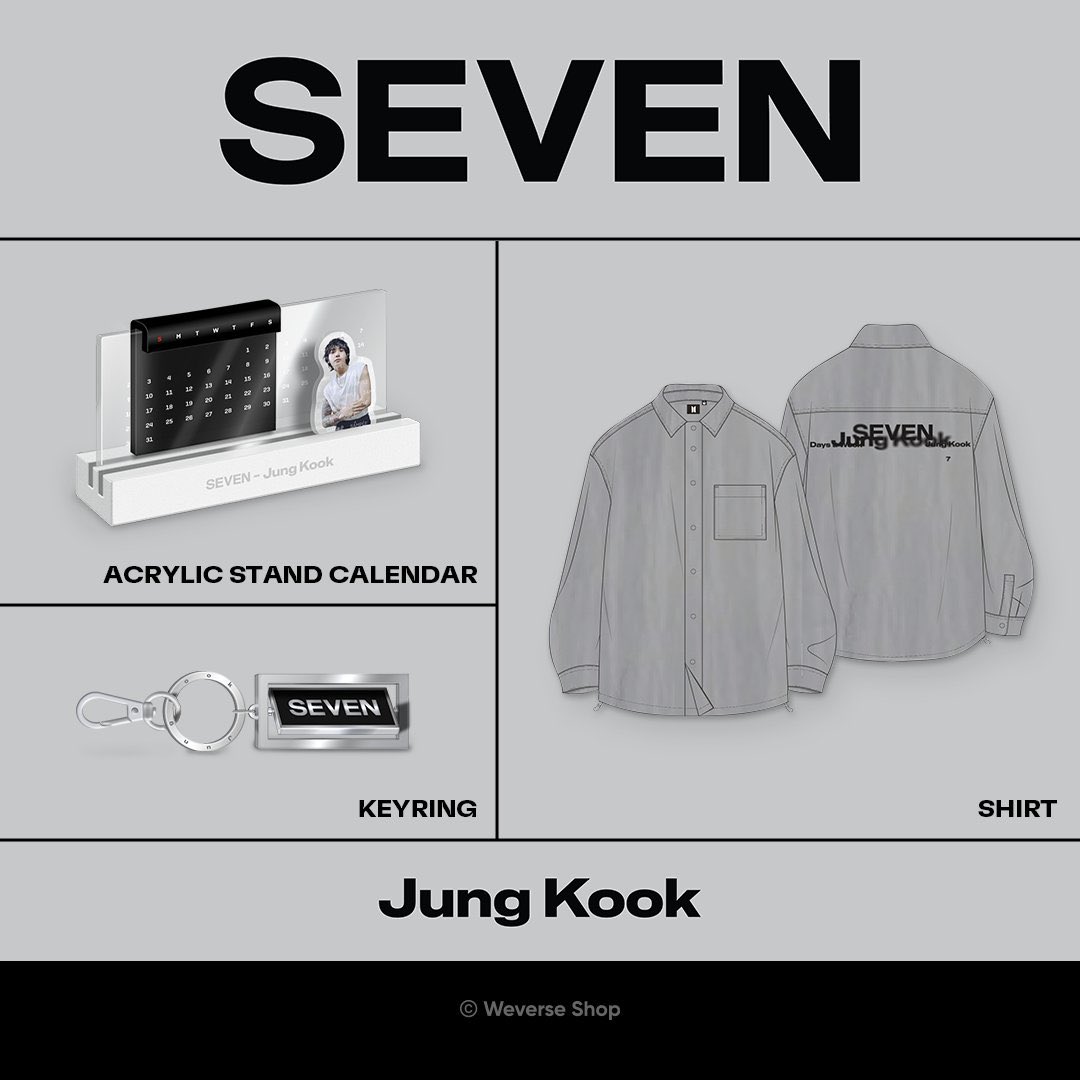 BKP_SHOP's tweet photo. 💜ARMY💜

‼️PRE-ORDER‼️

Jung Kook 'SEVEN' Official Merch.

✅ KEYRING P1,150
✅ ACRYLIC STAND CALENDAR P1,800
✅ SHIRT P5,500

+ lsf

DOP : P500
BALANCE: ONCE ON HAND (KR🇰🇷)
@weverseshop  @HYBE_MERCH https://t.co/0Fs4redjt0