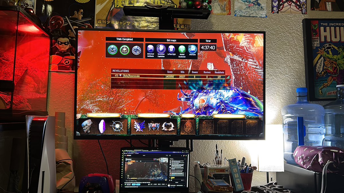 JacobFranken's tweet photo. I have finally made it to round 100 on revelations it was SO EASY AHHAAHHA I streamed it all so it will be a vod and eventually a video go sub to Rasensnake #cod #zombies #round100 https://t.co/za4KHnydjM
