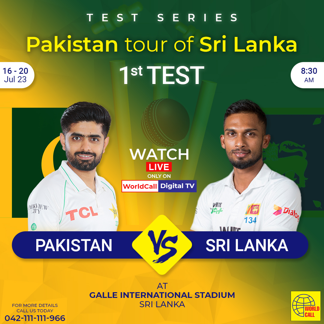 WorldCallTel's tweet photo. Predict the Winner
Pakistan vs Sri Lanka live in action at 8:30 am in Galle International Stadium, Sri Lanka.
Call to subscribe DTV service: 042-111-111-966
#SrilankavsPakistan #pakistancricket #SriLankaCricket #PkvsSL #SLvsPK #TestSeries #gallecricketstadium https://t.co/WBavIgUVja