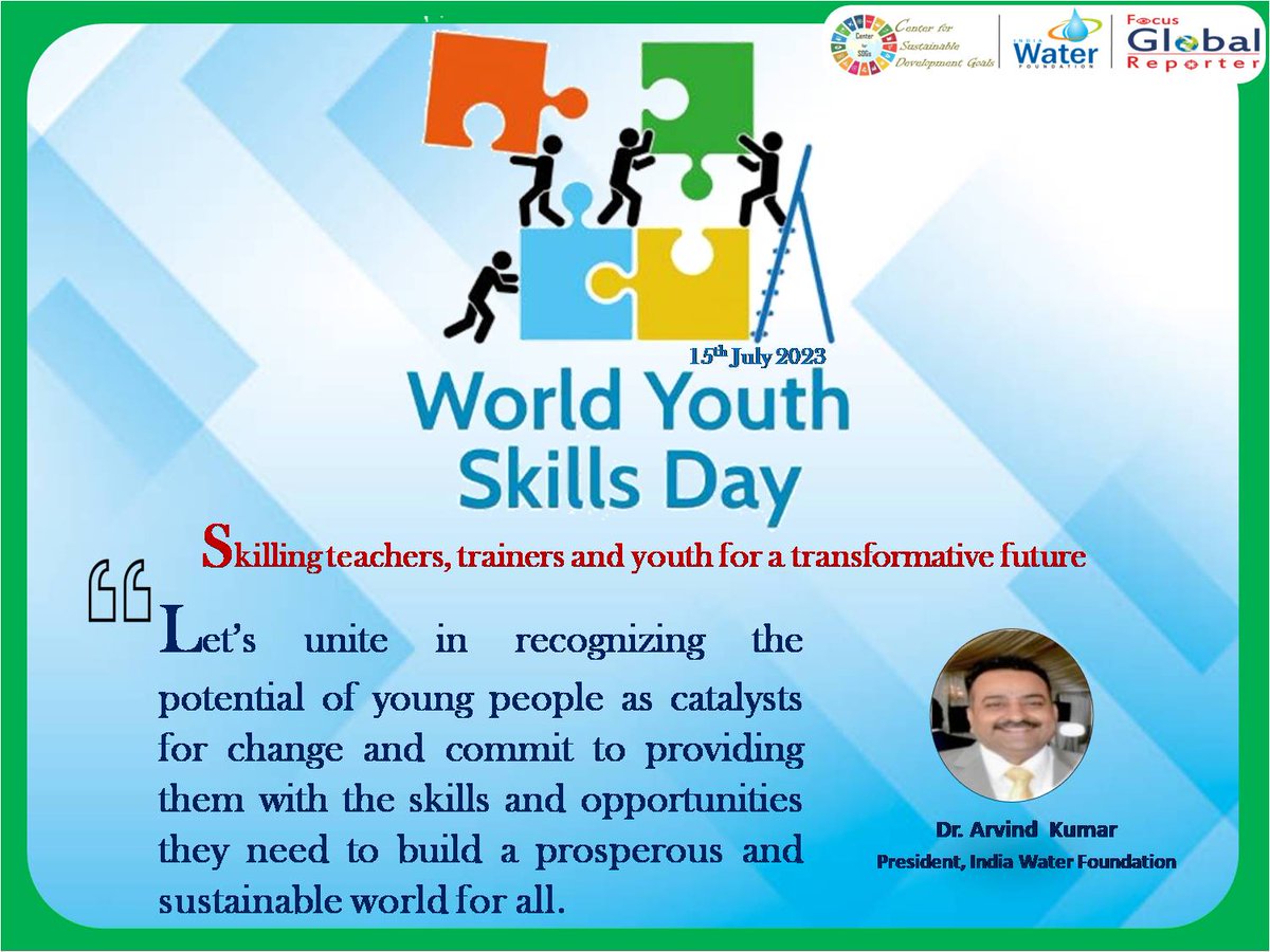 #worldyouthskillday2023 #IAmYouth #YouthSkills #SkillIndia #AatmanirbharBharat #NoOneLeftBehind #Skill4All #educationforall #earnwhileyoulearn @PMOIndia @g20org @NITIAayog @dpradhanbjp @NSDCINDIA @EduMinOfIndia @UNESCO @Youth4Entrprise @UNYouthEnvoy @YASMinistry @MinistryWCD
