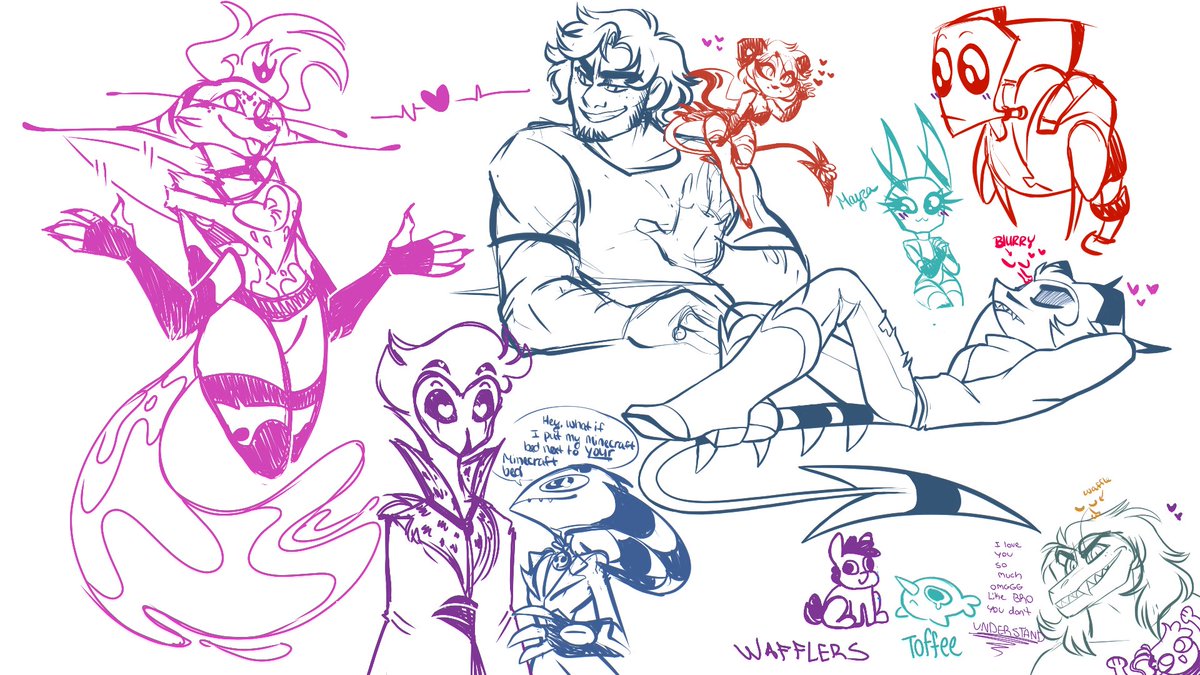 Daddy_Toffee's tweet photo. Results is tonight's stream with @GWafflers_3 @AkumaTheK1ng and @PotatoNishii
.
Things got cursed and we like it that way!
.
#twitch #artwithfriends #Aggio #HelluvaBoss #HelluvaBossBeelzebub #HelluvaBossvortex #oc #HelluvabossBlitz #HelluvaBossStolas https://t.co/z8yjs0anwX