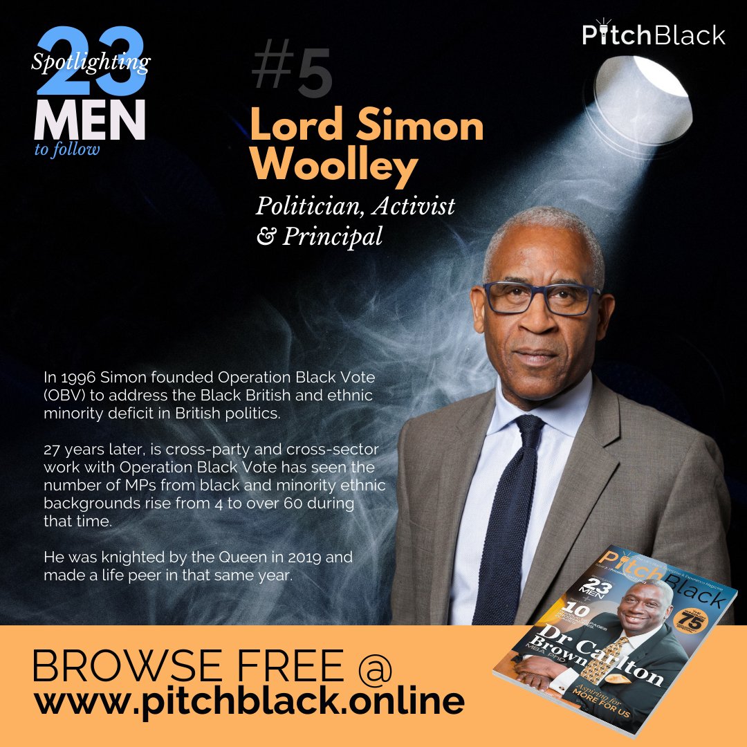 #LordSimonWoolley
#Politician, #Activist & #Principal

#Follow for more like this & #Browse our magazine #free now @ pitchblack.online or #linkinbio

#blackenterprise #blackprofessionals #blackbusiness #blackbusinessowner #blackbusinesses #blackbusinesswoman