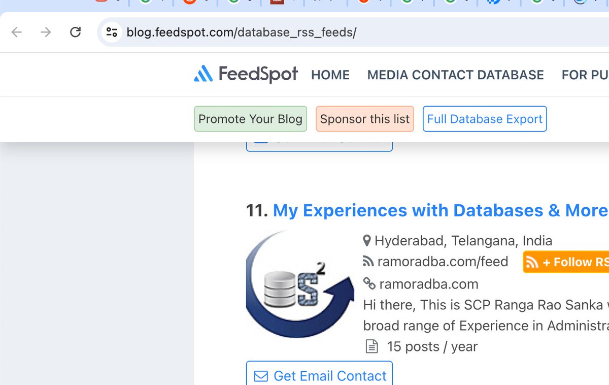 Not bad .. so far it's Top 11th  in RSS feed and 51 in DB Blogs.