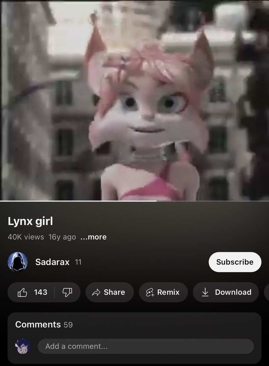 KeetaCat's tweet image. So I was using the “before” function on YouTube to find ancient videos and I think I uncovered the most obscure furry waifu ever