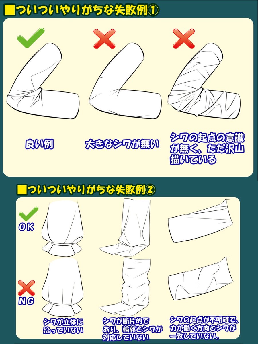 palmie_oekaki's tweet photo. シワのついついやってしまう失敗例をまとめました🤦‍♀️💦
https://t.co/bz4ECoufWK https://t.co/MCQtbrdZ2I
