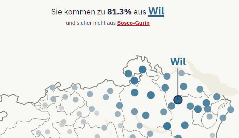 JAWermuth's tweet image. Auf ca. 10 km genau, nicht schlecht. Schöne Umsetzung, @MarcBrup!