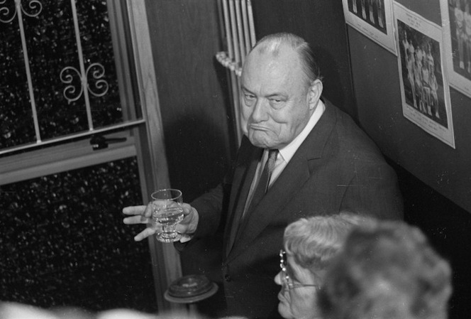 On this day in 1984 a jubilant Labour leader David Lange and a defeated National prime minister Sir Robert Muldoon on election night. Remember the sense of hope that came with the prospect of change as the youngest Cabinet in 100 years took over from the war generation.