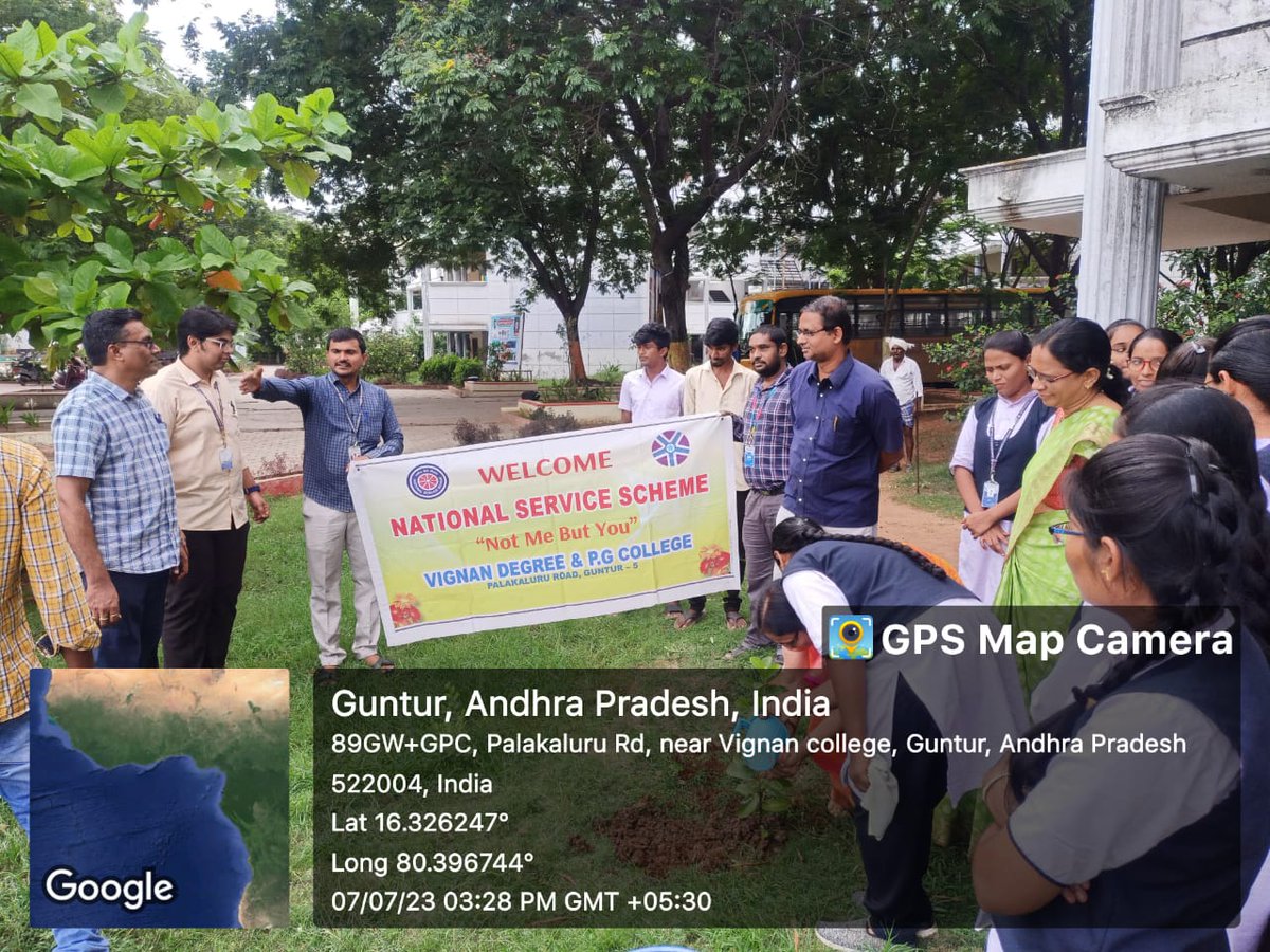 nssrdhyderbad's tweet image. Vignan Degree College Palakaluru,Guntur under ANU conducted a plantation programme on the occasion of #harithaharam on 07-07-2023.
@_NSSIndia @YASMinistry @ianuragthakur @pankajsinghips @PMOIndia