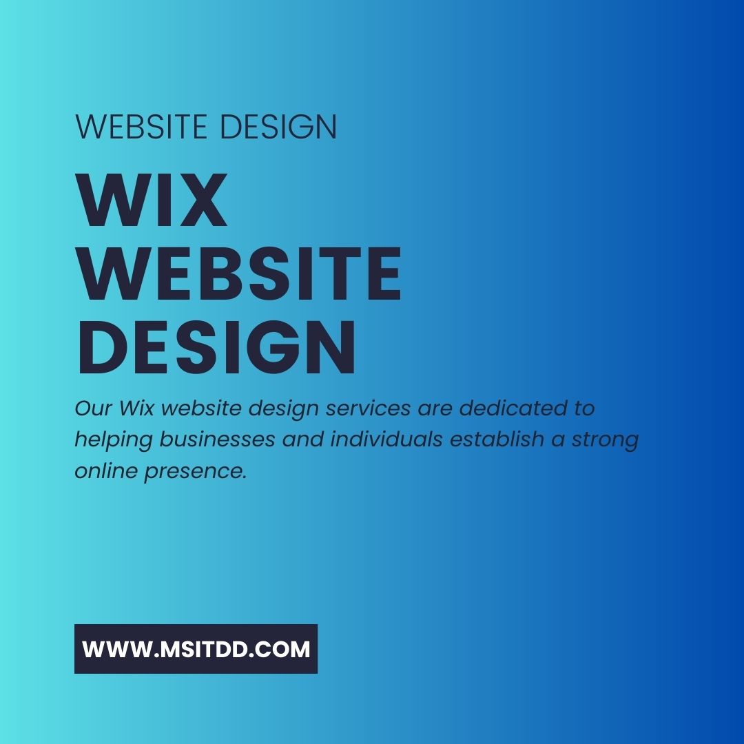 Wix is a popular cloud-based on website build.Visit:msitdd.com #webdesign#websitedesign#designinspiration#designideas#graphicdesign#digitaldesign#UIUXdesign#creativewebdesign#designcommunity#designlife#WixWebsite#WixDesigner#WixCode#WixWebsiteBuilder#WixSupport