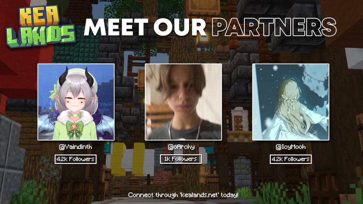 KealandsMC's tweet photo. 🎉Please welcome our newest partners!

@icymooh_, @ooArchy, and @VtubeVaindinth 

Come join our Oceanic Minecraft server today through https://t.co/7yVsECn5TK on 1.20+! You might see them around! 🔥 https://t.co/7TlASGgO2r