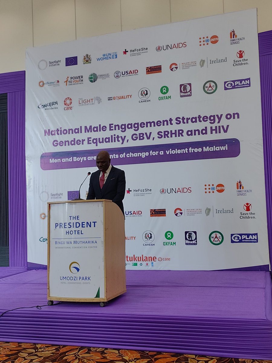 MWHRRC's tweet photo. Malawi launched the Male Engagement strategy for gender equality, gender based violence, HIV and Sexual Reproductive Health Rights: 2023-2030.  MEGEN Chairperson and MEA Malawi Vice-chairperson Marcel Chisi called on all CSOs engaging men and boys to use accountability standards https://t.co/6HnGOUEswE