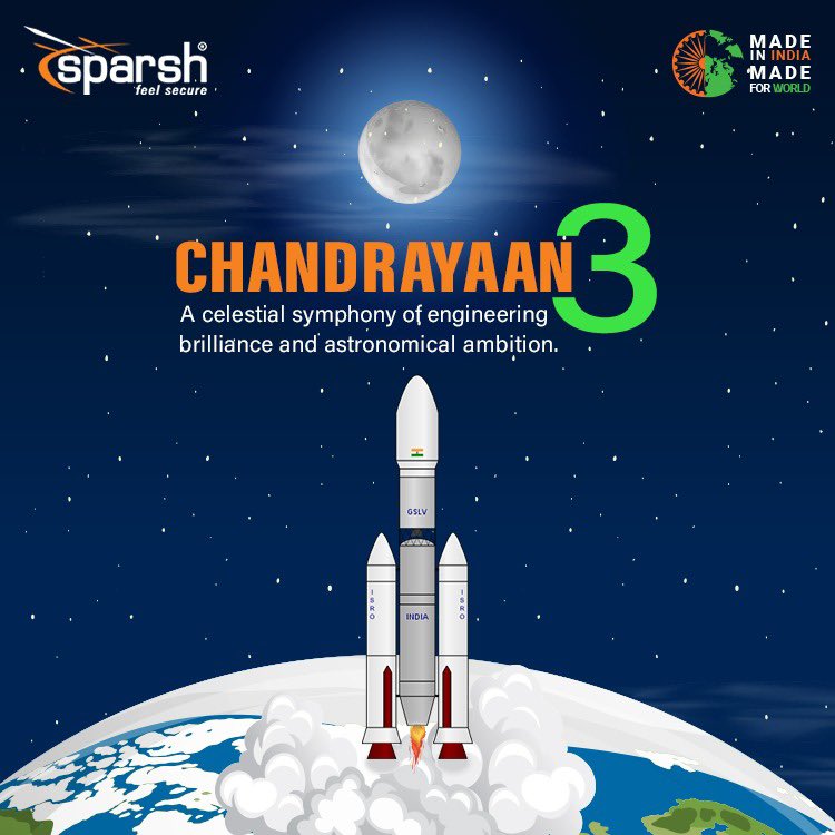 May Chandrayaan 3’s journey be filled with triumphs, discoveries, and cosmic wonders!
.
.
#Chandrayaan3 #ISRO #MoonMission #LunarExploration #MoonLanding #ISROMissions #MoonResearch #IndiasLunarMission #SPARSHCCTV #BestWishes #sparshsuccess #indianmanufacturer #MADEININDIA #INDIA