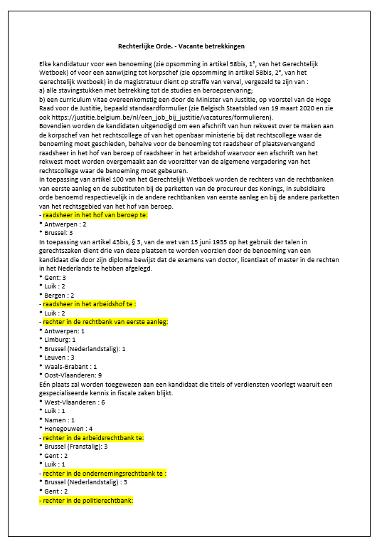 jurinfo_eric's tweet photo. In hetzelfde Staatsblad van vandaag zijn ook een hele reeks vacante plaatsen gepubliceerd voor magistraten in de zetel, waaronder raadsheren, rechters in de rechtbank van eerste aanleg, rechters in de arbeidsrechtbank, rechters in de ondernemingsrechtbank, politierechters en vrederechters.
Dank om zo mogelijk te retweten!
https://t.co/xQVW7vbs3d