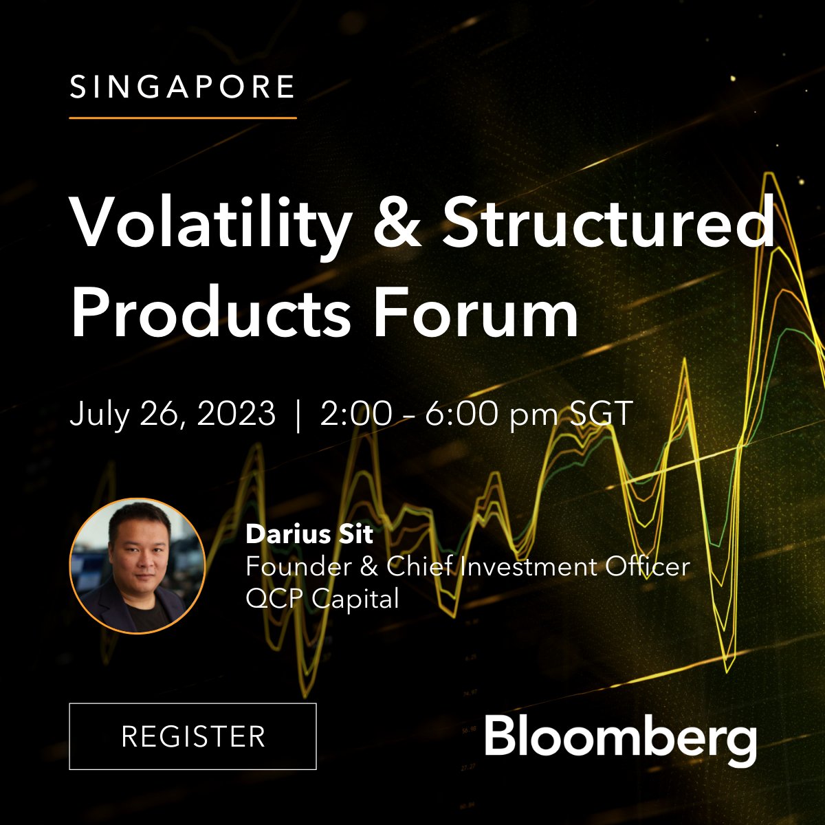 We're joining <a href="/Bloomberg/">Bloomberg</a>'s upcoming Volatility and Structured Products Forum! 🎉

<a href="/dariussitzl/">Darius Sit</a> will speak on opportunities in crypto options with Andrew Scott (Bach Option), Caroline Mauron (@OrBit_Markets) and John Lagman (Bloomberg).

📍 26 July 2023 
⏰5.20pm
✉ DM to connect