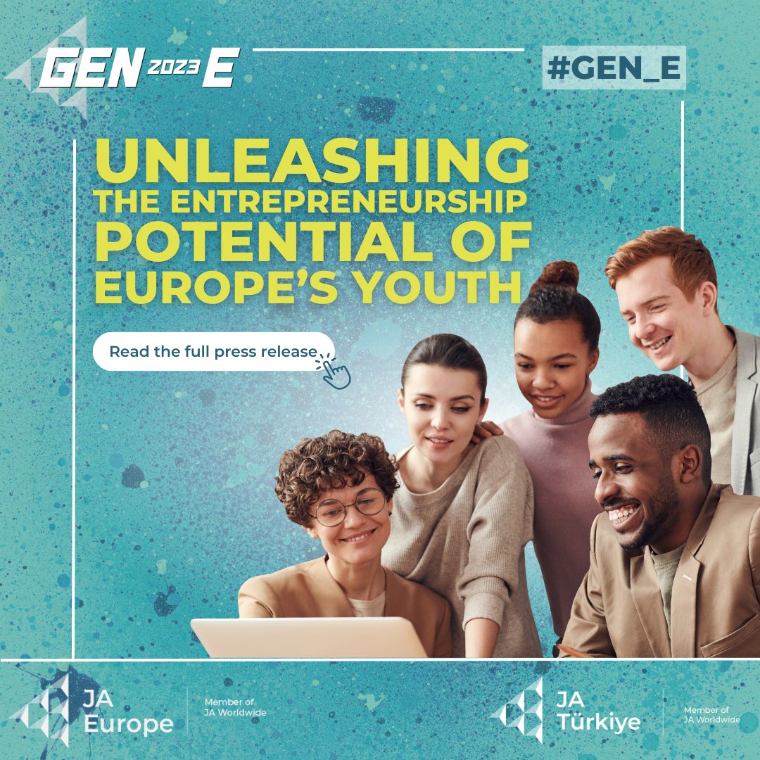Europe's largest Entrepreneurship Event, #Gen_E 2023, has showcased the incredible potential of Europe's youth.
Over 800 young entrepreneurs, teachers, business partners, and policy-makers from all over Europe came together!
Read the full press release: jaeurope.org/medias/news/12…