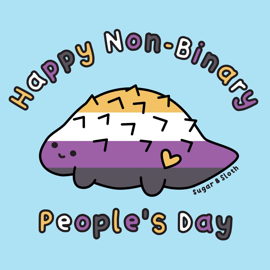sugarandsloth's tweet image. Happy Non-Binary People&apos;s day to every enby out there! You&apos;re loved, supported, and valid! ❤️

#nonbinarypride #nonbinarypeoplesday #letpeoplelive #validnomatterwhat