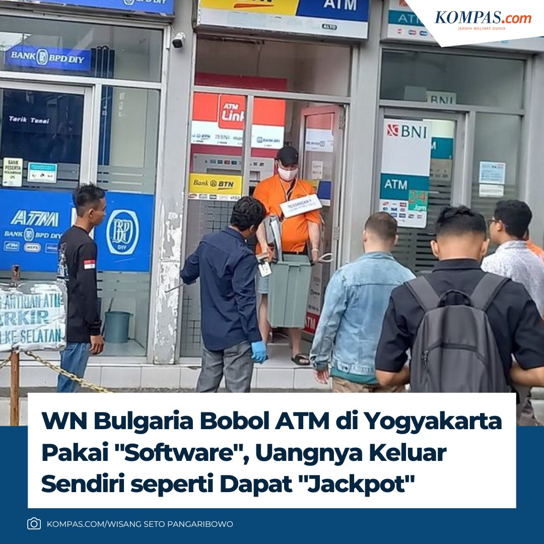 WN Bulgaria Bobol ATM di Yogyakarta Pakai "Software", Uangnya Keluar Sendiri seperti Dapat "Jackpot"

Baca di bit.ly/3NV7NwS
