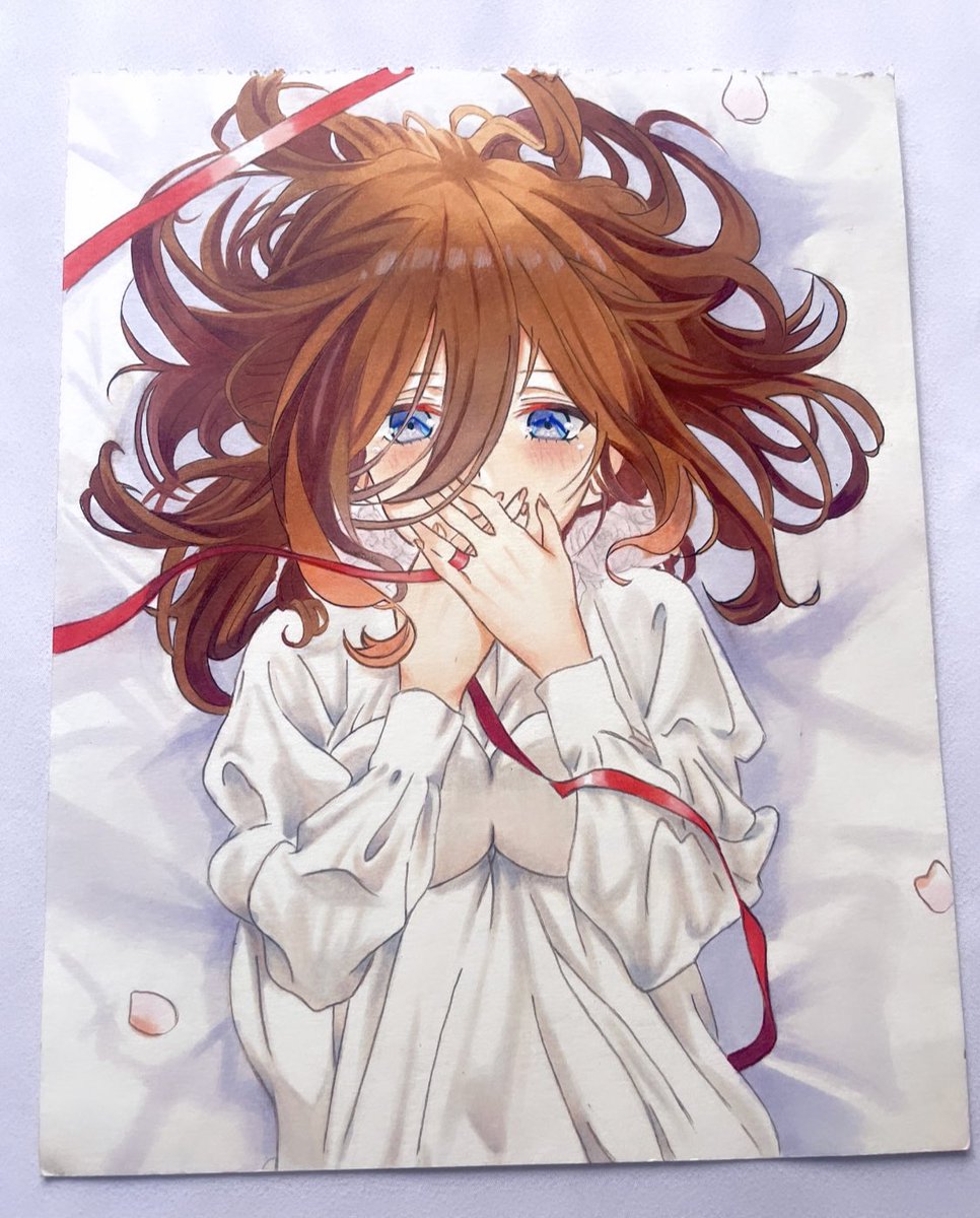 五等分の花嫁
❁⃘*.ﾟ中野三玖

ネグリジェシリーズ4人目描きました🌸
久しぶりにこのシリーズ描いたけど
やっぱり大好きなビジュすぎる🫶
今日からごと嫁映画公開ですね🫧
私も観に行くの楽しみです❁⃘*.ﾟ

 #五等分の花嫁  #ごと嫁 
 #中野三玖  #模写  #ネグリジェ