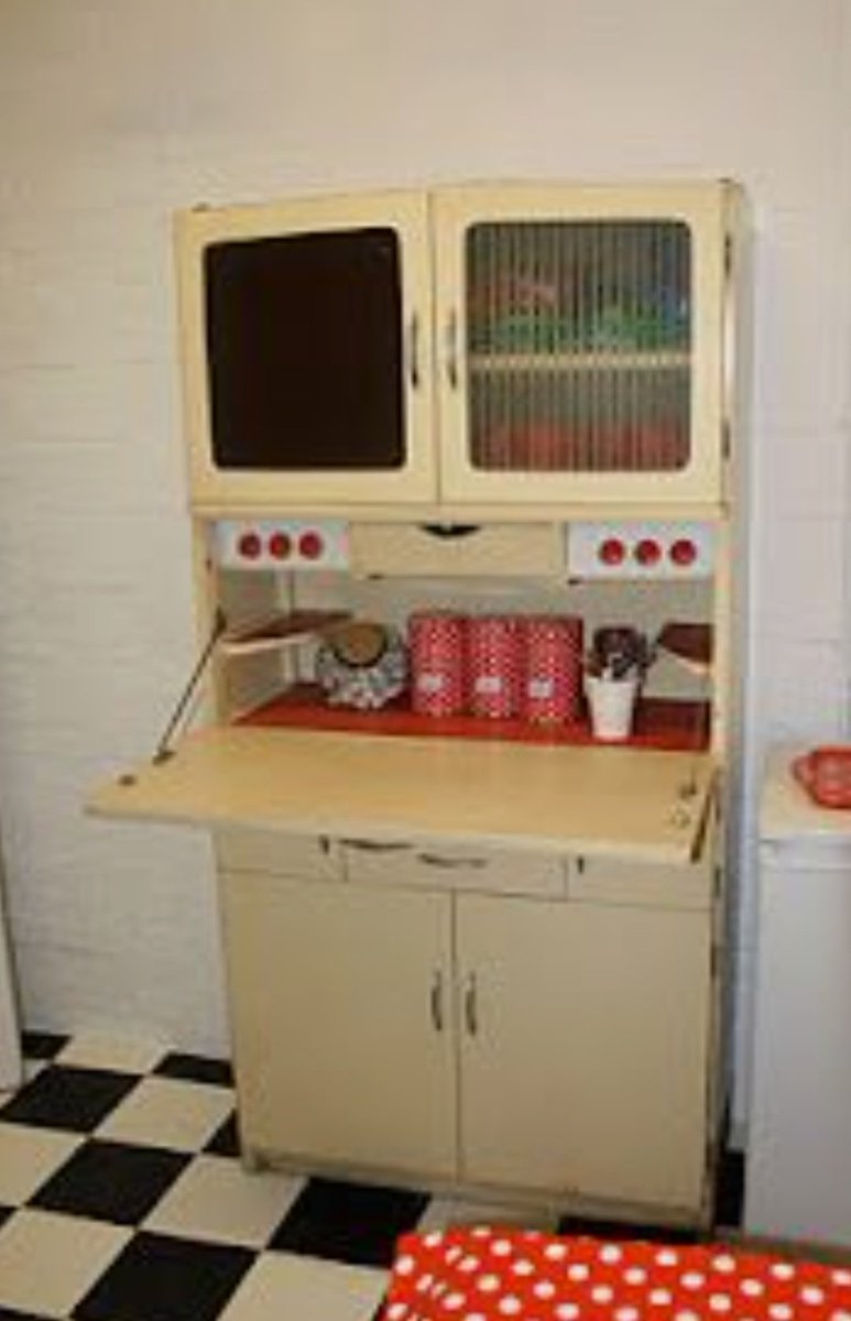 The kitchen cabinet do this bring back memories for anyone