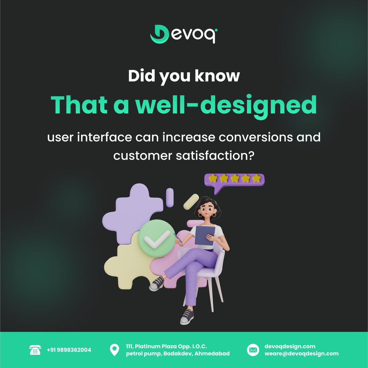 Devoq_Design's tweet image. Our creative team blends innovative design concepts with seamless functionality to deliver an exceptional user experience. Let us make your brand shine in the digital world! 
#StandOutDesign #UIUXAgency #InnovativeSolutions #DigitalBranding #UserCentricDesign