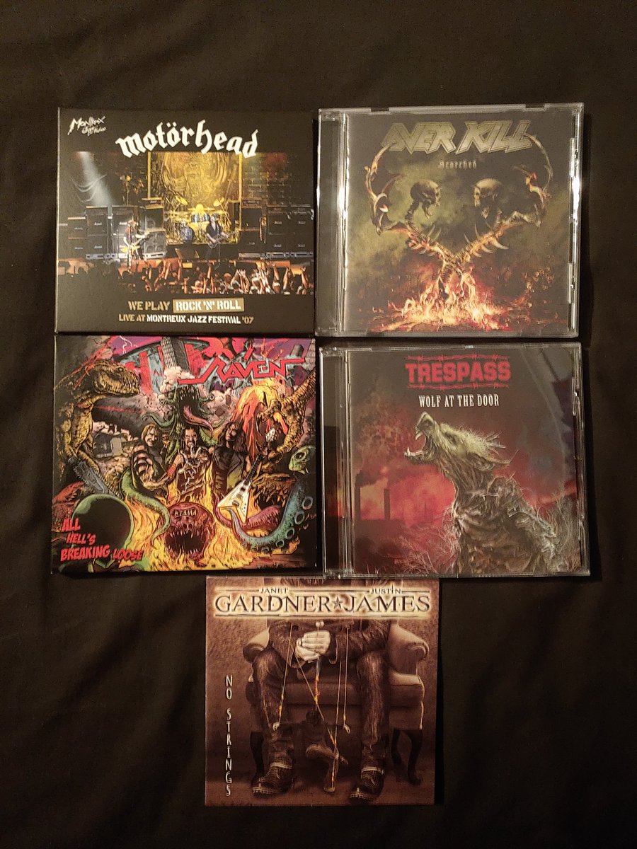 DavidKlement2's tweet photo. Grabbed these cool CD's from @ClarityRecords today 🤘🤘🤘

#SupportYourLocalRecordShops

@myMotorhead @OverkillBand @official_raven #Trespass @JanetGardnerOf1 https://t.co/T6sWpgeFnQ