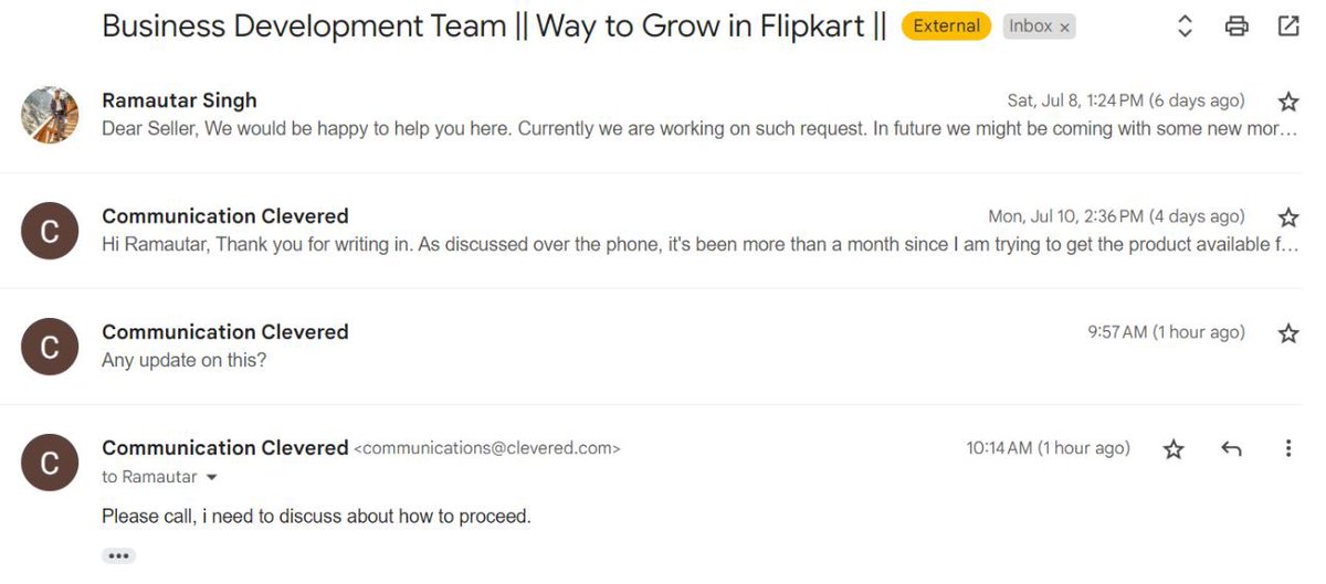 Rakesh2667's tweet photo. @flipkartsupport @_Kalyan_K No response as usual https://t.co/sMBXiw5Exa