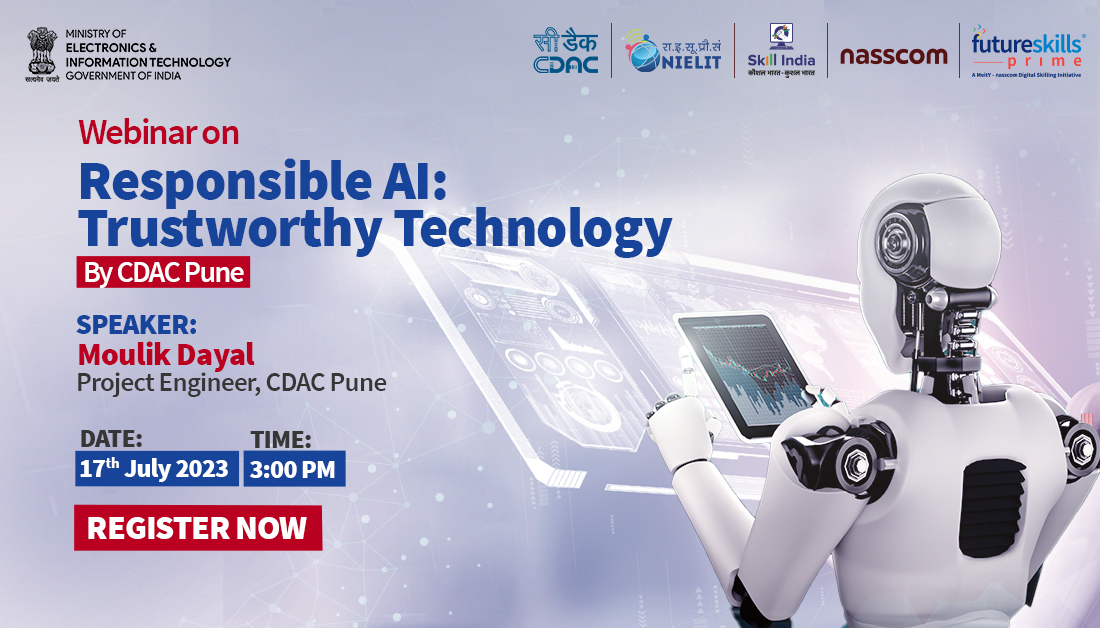 fsprimeofficial's tweet photo. Join us for the #Webinar on Responsible AI: Trustworthy Technology.
Register Now: https://t.co/Hr4YNORS5w
#FutureSkillsPrime #AI #ArtificialIntelligence #ResponsibleAI #nasscom #technology #TechTalentBuild #Techade #Deepskill #FutureReady #SkillingHub #TechnologySkillingHub https://t.co/o3fQiTFskm