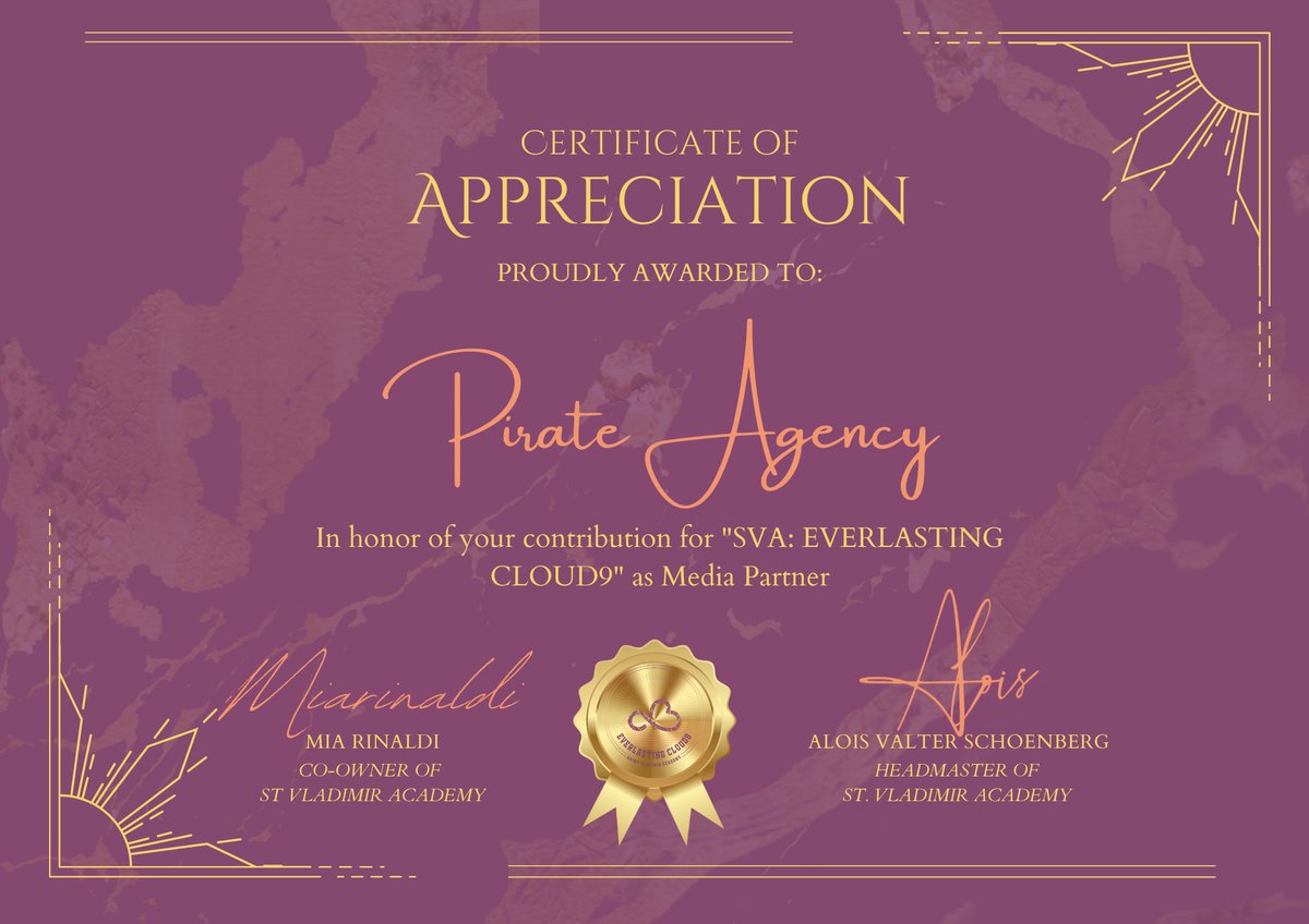 SVA_Invitation's tweet photo. ⠀
Dear @PIRATEGENCY, 

Thank you for attending St. Vladimir Academy 9th Anniversarry, SVA Everlasting Cloud9. It means so much to us that despite your busy schedules, you were present to mark this beautiful moment with us. 

Thank you for coming. ♡
⠀ https://t.co/MSXU3OUoWC