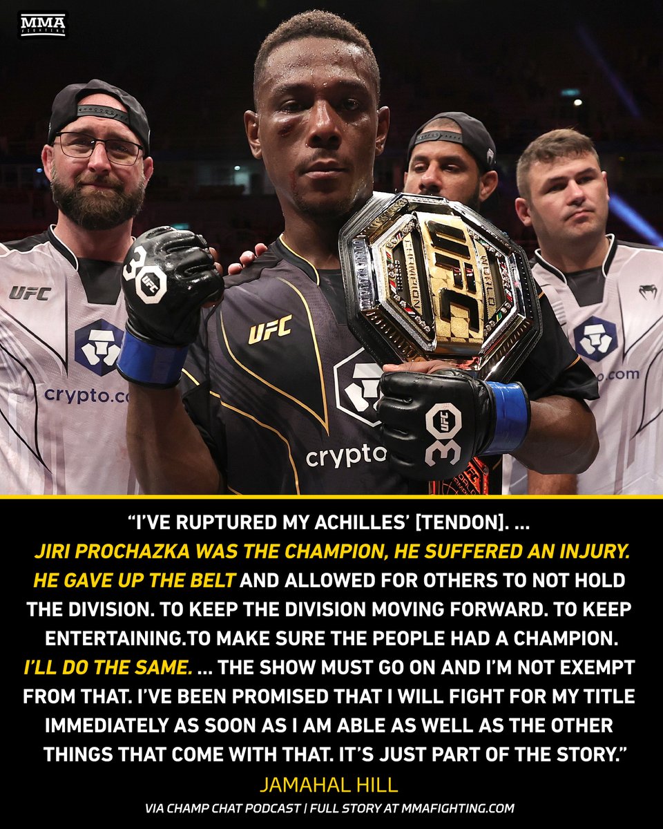 on Twitter "Jamahal Hill relinquishes UFC light