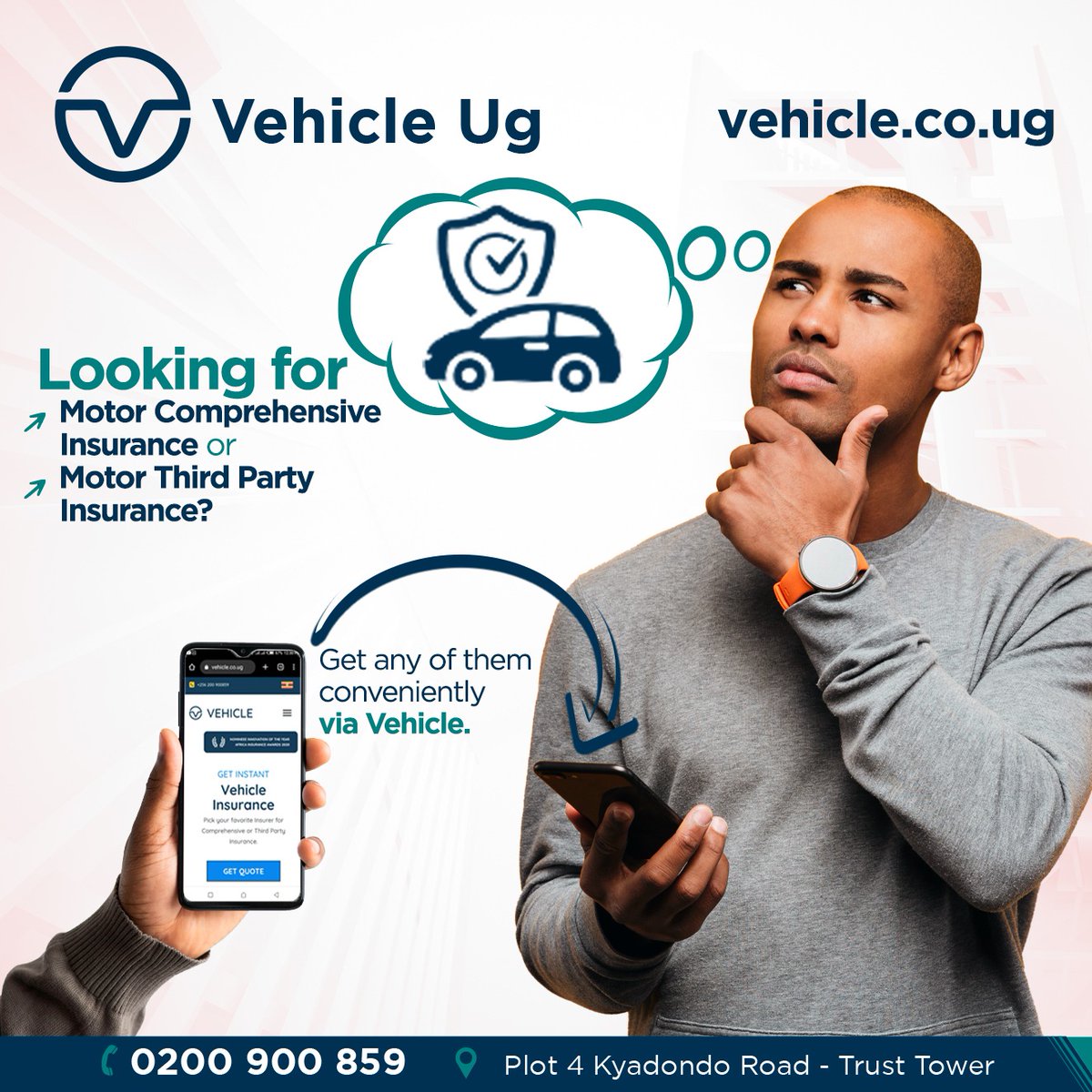 Vehicle_UG's tweet photo. Stay away from the long queues trying to purchase your preferred Motor Insurance and subscribe to any conveniently.
Visit our website today via https://t.co/OqZTelgL33 and select your choice.
#SimbulaWithMTP #MotorComprehensiveInsurance https://t.co/v1Gl13GJR2