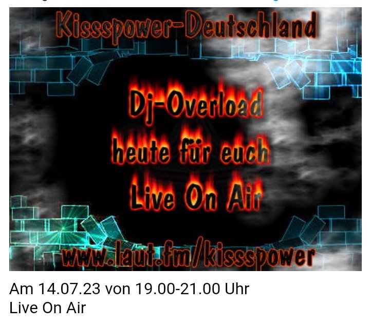 spin.de/chat/open?name… <--— hier geht es zu uns in den Gruppenraum
laut.fm/kissspower <-----hier geht es zum Player
kissspower-deutschland.de/start.php <--— hier geht es zu unserer HP