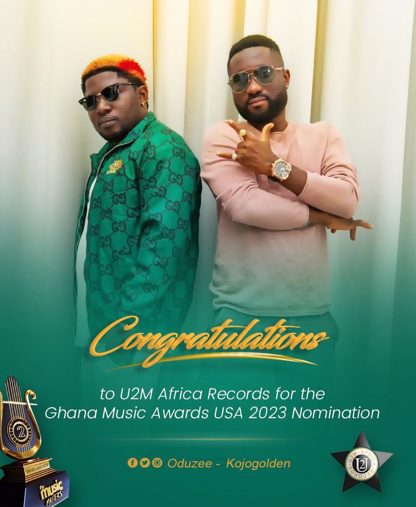 KojoGoldenBoy's tweet photo. Winning is assured #GmaUSA2023 #EmergingArtistOfTheYear #KojoGoldenOfU2M x manager #OduZeeOfU2M #PanThem https://t.co/j8cdmUbAwU