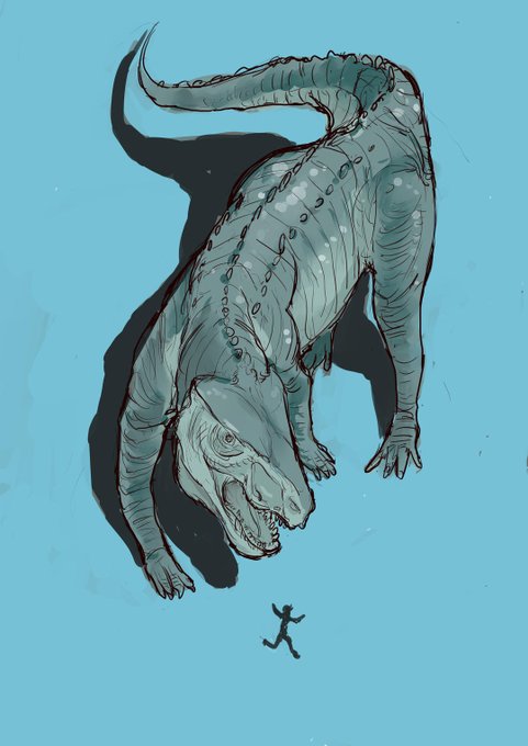 誰も話題にしていない6500というアダムドライバー映画に出てきた恐竜が獣脚類まで全て妙に四足歩行適応していて実は恐竜ではなくクルロタルシ類(ワニ類)ではないかと、ふと。 https://t.co/Q4SLcGDyyq 