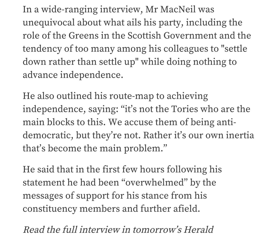FOWingsScot's tweet photo. Angus MacNeil: Nicola Sturgeon silenced colleagues on independence

"He accused Ms Sturgeon of dominating group meetings and silencing discussions about how best to achieve independence"

Another teaser from @kmckenna63 on his @AngusMacNeilSNP interview.

https://t.co/E4AWba0RX1 https://t.co/kSjqayIr6h