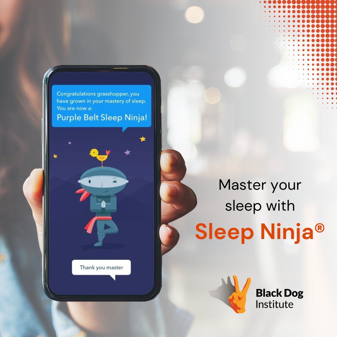Is your teen struggling with #sleep? Sleep Ninja® is a free, evidence based smartphone app shown to be effective in helping young people with sleep problems 👉 bit.ly/3NPjPcE