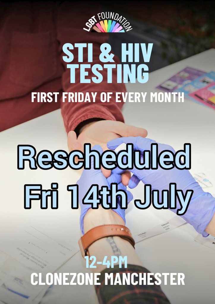 czmanchester's tweet photo. Good morning lovelies
With Pride just a few weeks away now is the perfect time to get yourself a sexual health MOT &amp; check up

We're joined by the fabulous @LGBTfdn in-store today 12-4 with their pop up sti &amp; HIV clinic

#KnowYourStatus  #HIV #Gay #SexualHealth #QueerManchester https://t.co/bNNTDCTHk7