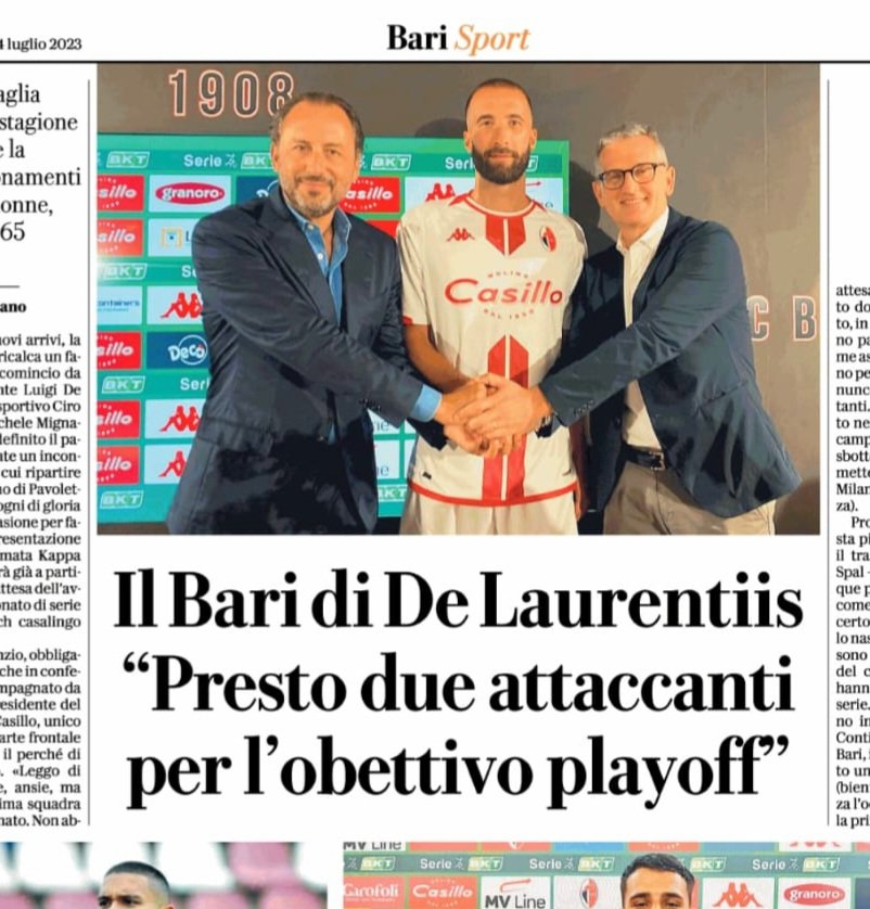 federicofecondo's tweet photo. Obbiettivi talmente ambiziosi che diventa difficile persino scriverli #Bari #SerieBKT @rep_bari @sscalciobari #labari https://t.co/sC7pgoo5eQ