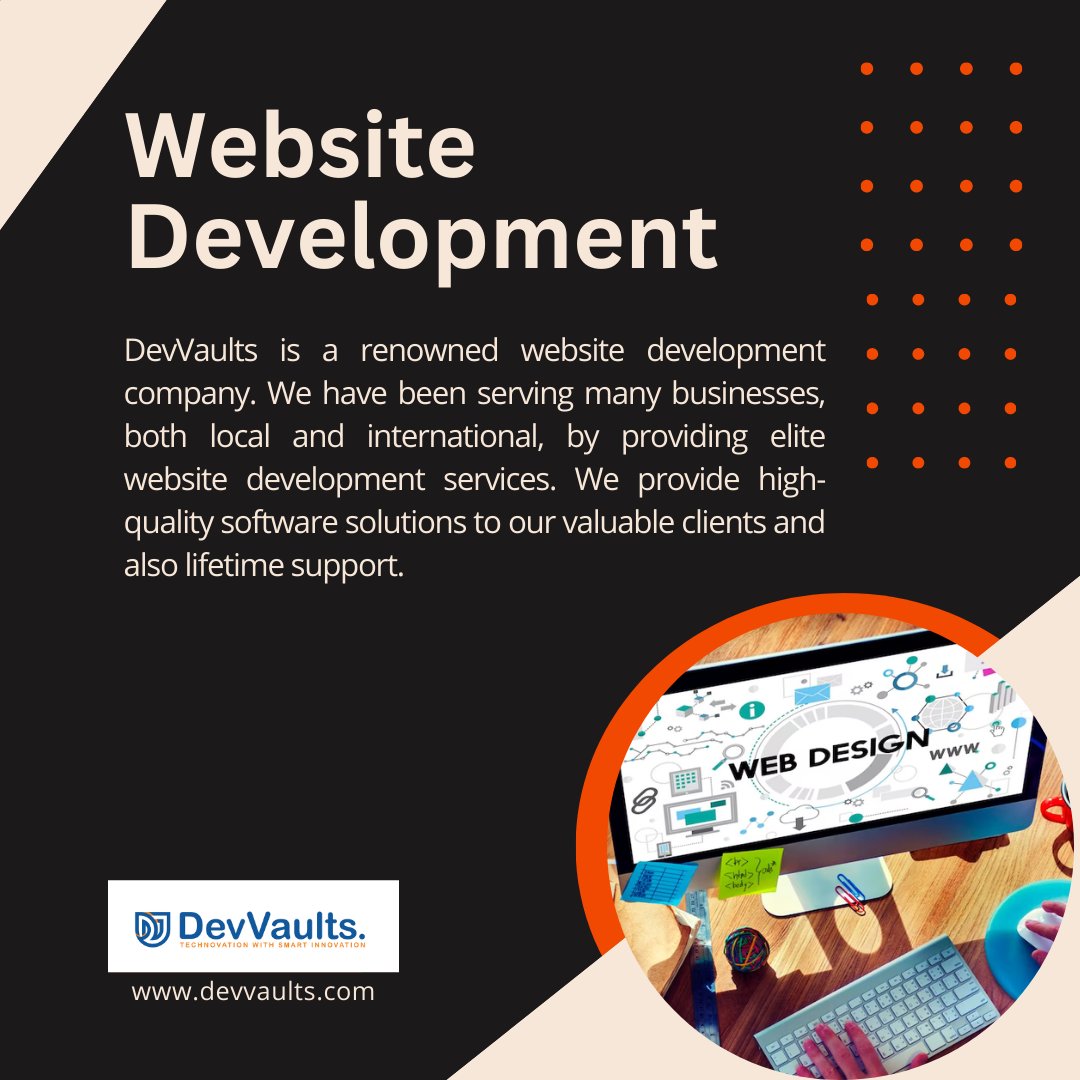 DevVaults's tweet photo. Elevate Your Online Presence with DevVaults-Your Website Development Partner. Discover the power of exceptional software solutions & captivating designs. Together, let's create digital impact that sets you apart.
#WebDevelopment #softwaredevelopment #mobiledevelopment
#DevVaults https://t.co/Sf8vJPM02l