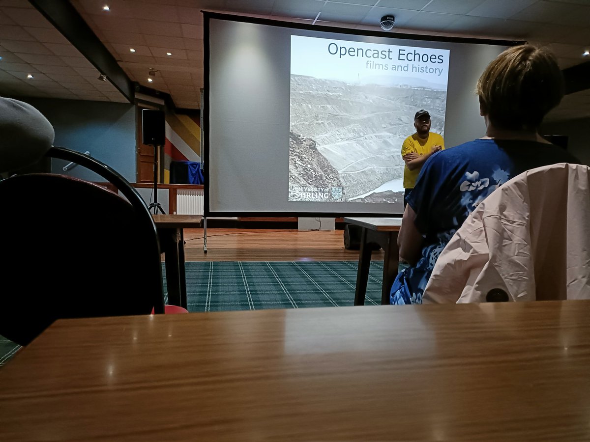 Really enjoyed this event in Kelty last night. Some great old footage of Westfield and other opencast coal sites in Fife. Interesting discussion on the legacy of strip mining and its impact on communities/the environment. Organised by Landscape Legacies of Coal <a href="/StirlingCampus/">UniversityOfStirling</a>