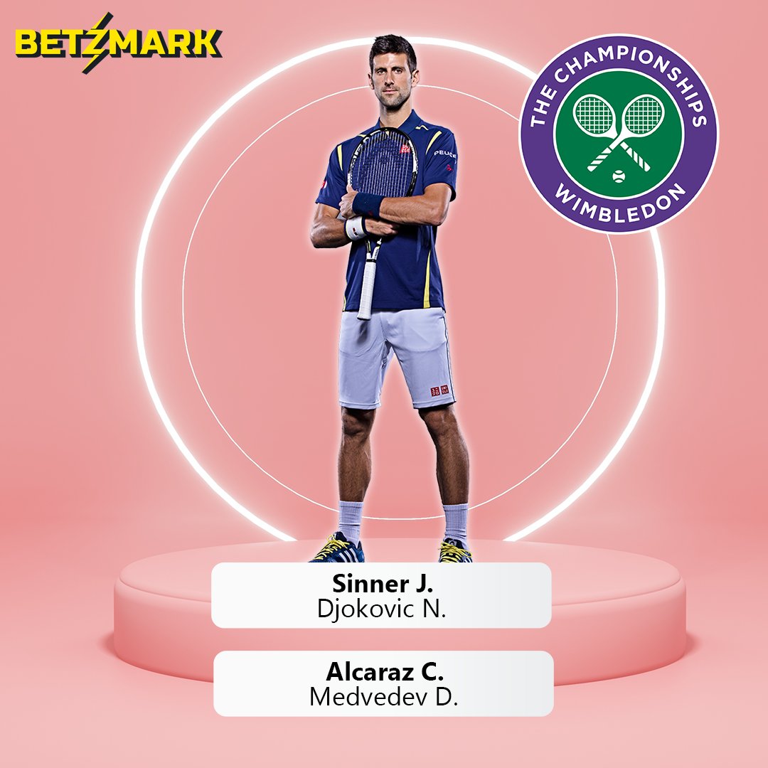 🎾 Son Wimbledon Şampiyonu Sırp tenisçi Novak Djokovic, Andrey Rublev’i 3-1 ile geçti, Djokovic'in rakibi ise Roman Safiullin’i 3-1’lik skorla mağlup eden Jannik Sinner oldu.
#betzmark

👉 bit.ly/3Zt4921