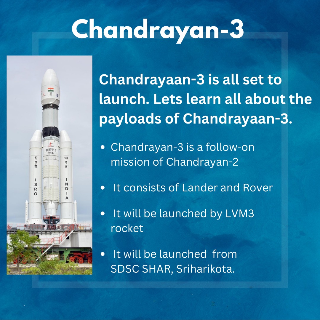 DevyaniVisana's tweet photo. While all of #India is excited today for the big launch of #Chandrayan3 let's learn more about payloads that it will carry and their objectives.
#ISRO

(More about it in the thread below) https://t.co/PmRHOBRPha