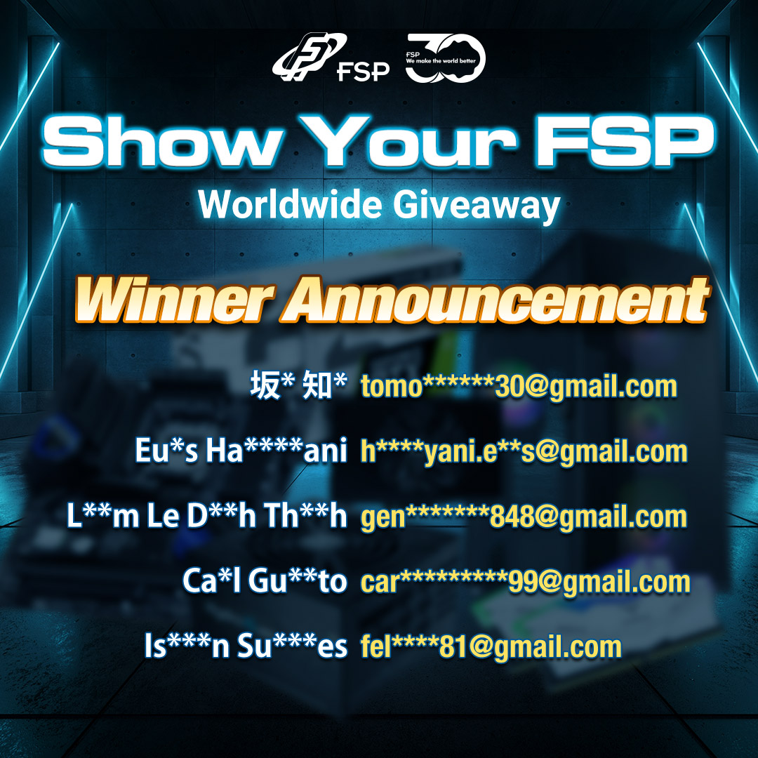 PowerNeverEnds's tweet photo. 【Winner of #ShowYourFSP(Q2)】
Congratulations to all the winners!
This global giveaway will announce the winner by every quarter, so join the game every quarter for more exciting opportunities to win amazing prizes.
➡ https://t.co/tjsIFWyoMd
#FSP30thAnniversary
#PowerNeverEnds https://t.co/6EX7QTgHXr
