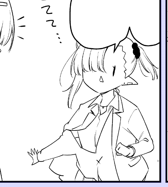 本日の作業! でっかいルナちゃんでこの顔させるのも好き #ちゃんと吸えない吸血鬼ちゃん