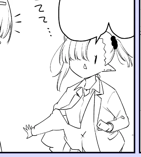 本日の作業! でっかいルナちゃんでこの顔させるのも好き #ちゃんと吸えない吸血鬼ちゃん