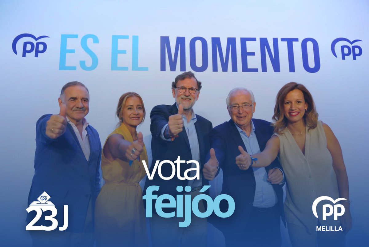 Los españoles están hartos de la confrontación y la mentira; de que España esté gobernada por quienes quieren romperla. Para salir del pozo en el que nos encontramos, el #23J sólo cabe una opción real, la papeleta del @ppopular con @NunezFeijoo.

#EsElMomento de #FeijóoPresidente