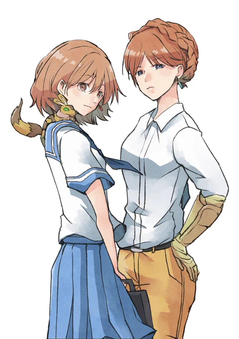 #君たちはどう生きるか が公開でめでたいので 風の谷高校のナウシカちゃんとクシャナ様描きました