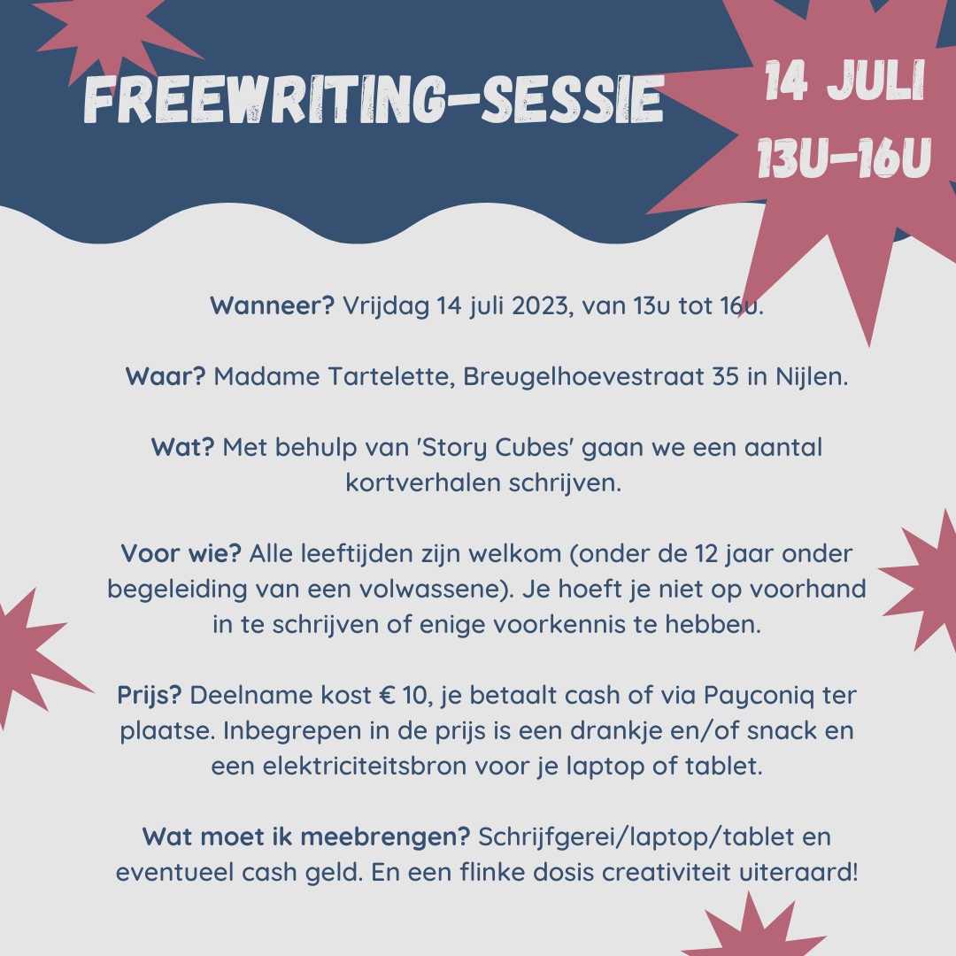 schrijfgoesting's tweet photo. Kom jij vanmiddag mee freewriten? 😍⁠ Meer info op https://t.co/GKlHPHaYZO
⁠
#creatiefschrijven #schrijftip #ijshoevebevel #uitinvlaanderen #uitinnijlen #creatief #schrijven #boeken #mijnlevenalsauteur #auteur #schrijver #evalinden #boekenvanevalinden #boekpromotie #bibliophile https://t.co/07Wu4Utu6G
